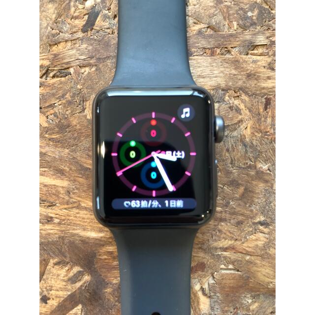 Apple Watch series3 38mm|アルミニウム|ブラック - 腕時計