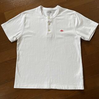 ダントン(DANTON)のDANTON ヘンリーネック　半袖　ホワイト　used 36(Tシャツ(半袖/袖なし))