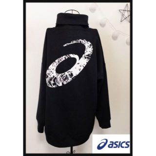 アシックス(asics)のSALE‼︎asics プルオーバートップス　黒(トレーナー/スウェット)