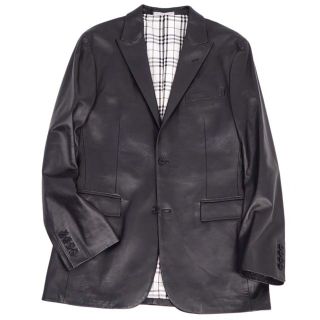 バーバリーブラックレーベル(BURBERRY BLACK LABEL)のバーバリー ブラックレーベル ジャケット テーラード ラムレザー アウター LL(その他)