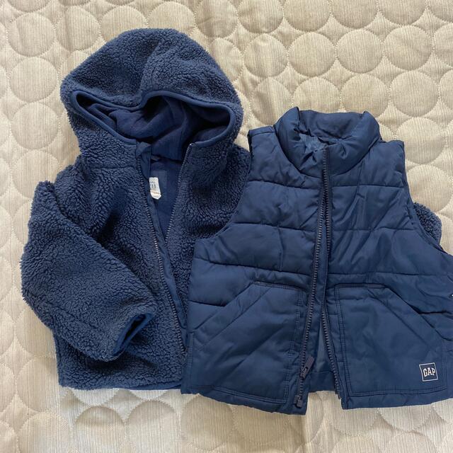 babyGAP(ベビーギャップ)のbabyGAP ボアコート　ベスト付　サイズ95 キッズ/ベビー/マタニティのキッズ服男の子用(90cm~)(ジャケット/上着)の商品写真