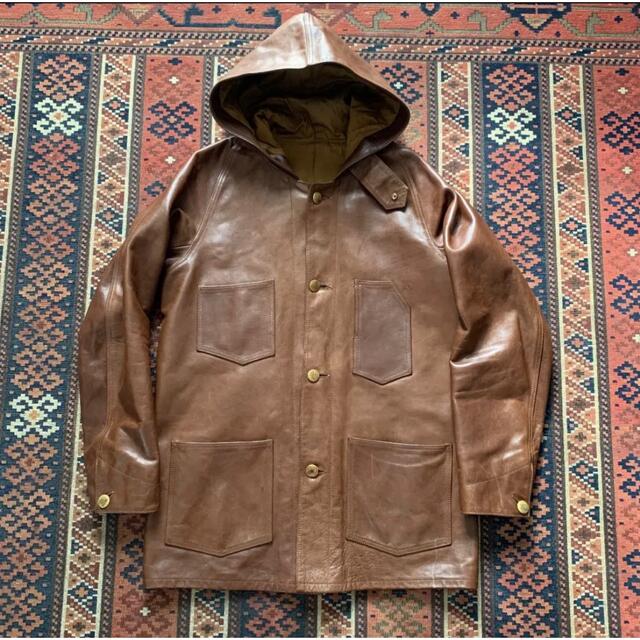 BAA HORSE LEATHER RAILRODER HOODIE COAT