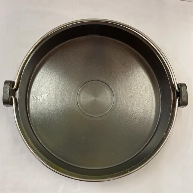 すき焼き鍋、南部鉄器、鋳物、昭和、未使用、26センチ