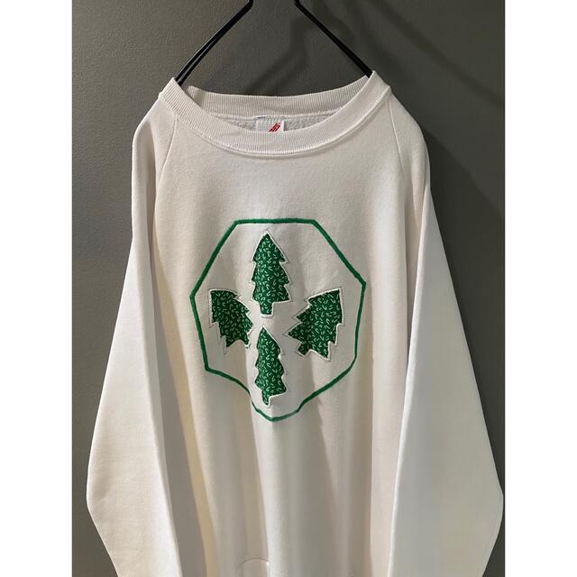 古着 ビンテージ 90s USA ツリー 木 スウェット トレーナー 美品-