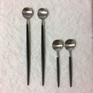 エム様専用　クチポール　GOAブラック＆シルバー　計４本(カトラリー/箸)
