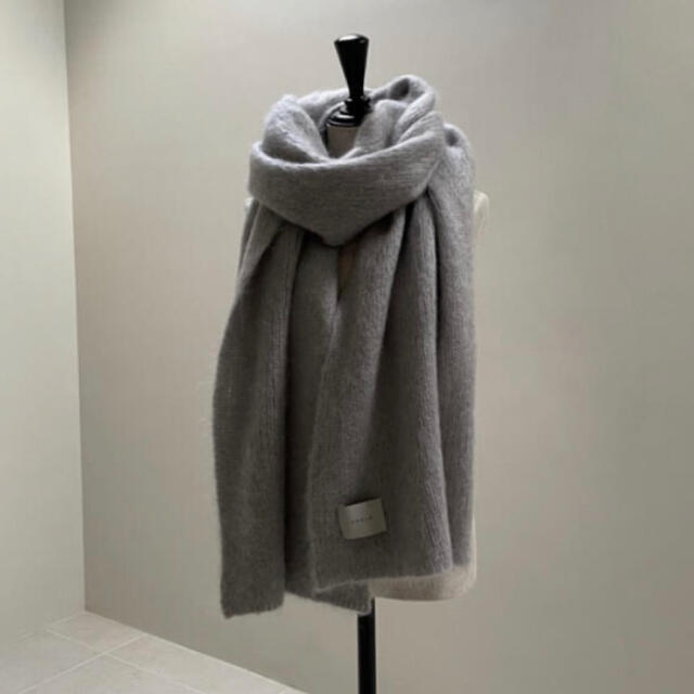 ☆美品☆mohair wool big stole シグネットシルバーマフラー/ショール