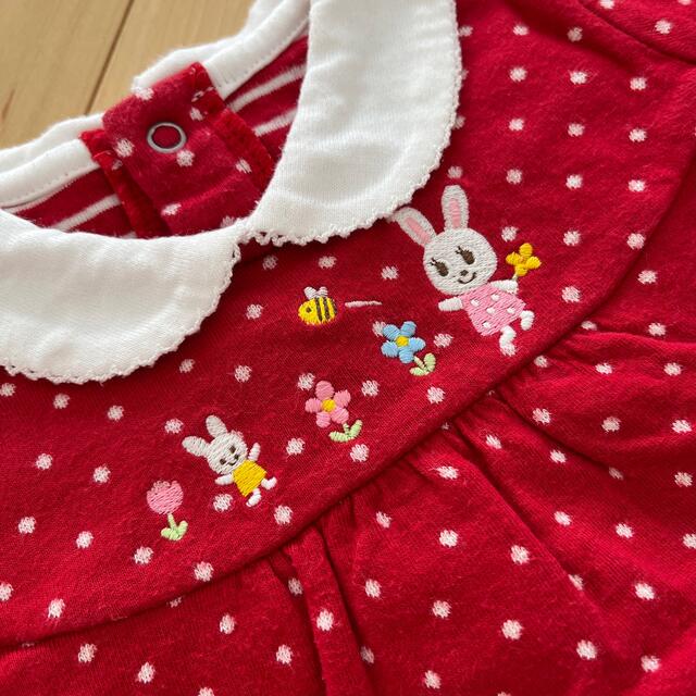 mikihouse(ミキハウス)のミキハウスロンパース　70cm キッズ/ベビー/マタニティのベビー服(~85cm)(ロンパース)の商品写真