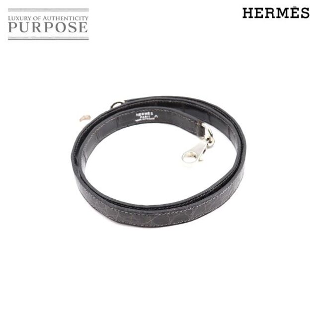 Hermes - エルメス HERMES ケリー ボリード ショルダー ストラップ クロコダイル ポロサス グラファイト シルバー 金具 90147351