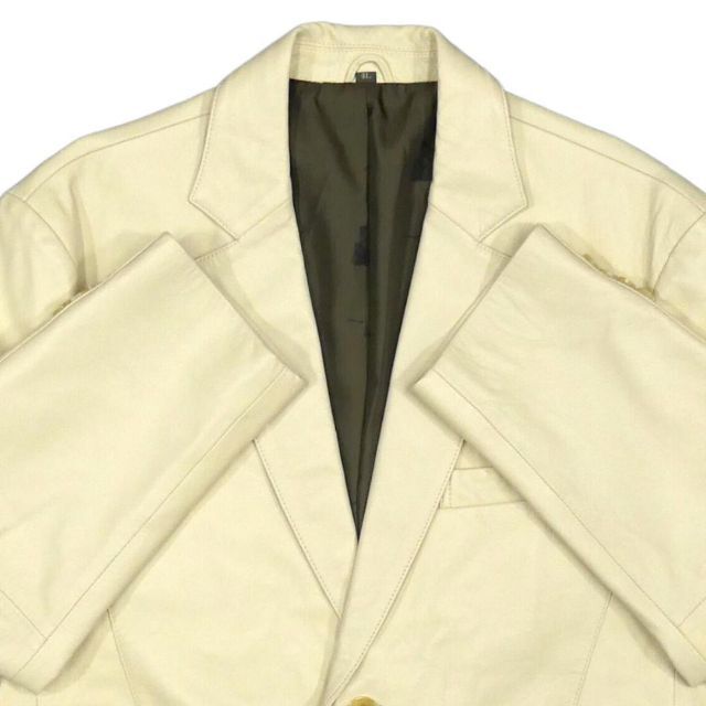 美品 テーラードジャケット レザー スーツ XXXL 本革 メンズ TY1990