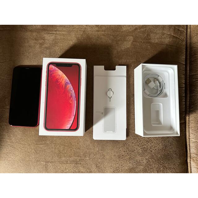 【美品】iPhone XR 256GB RED レッド SIMフリー