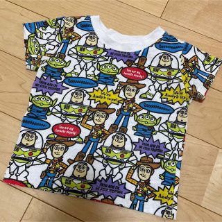 ニシマツヤ(西松屋)の【最安値】西松屋♡Disney Pixar トイストーリー 総柄 半袖Tシャツ(Tシャツ/カットソー)