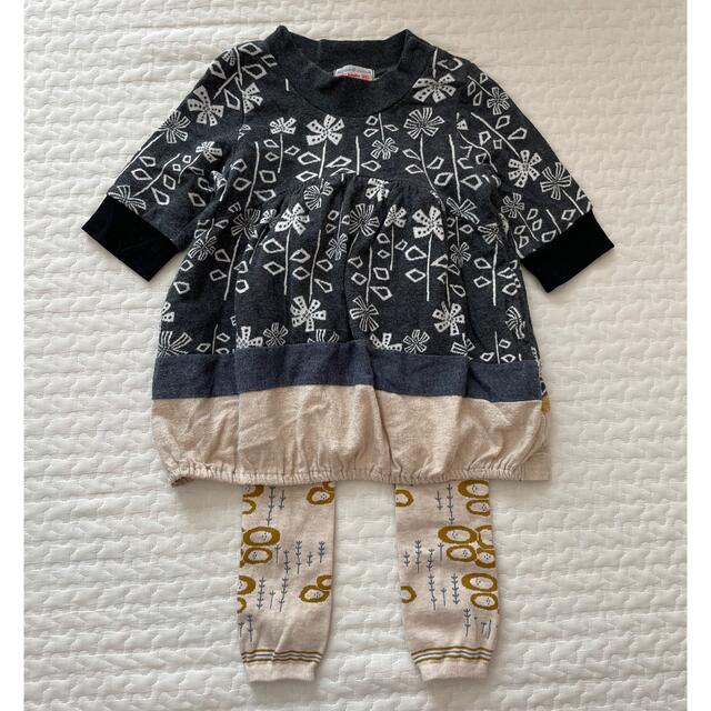 ZUCCa(ズッカ)のzucca ワンピース　長袖　タイツ　セット　95  キッズ/ベビー/マタニティのキッズ服女の子用(90cm~)(ワンピース)の商品写真