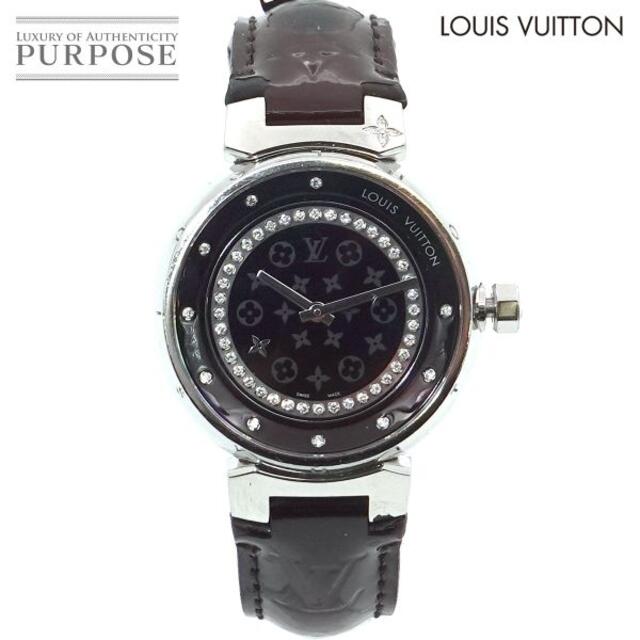 値引きする LOUIS VUITTON - ルイ ヴィトン LOUIS VUITTON タンブール ディスク アマラント ディアモンMM Q1319 レディース ダイヤモンド クォーツ Tambour 90155630 腕時計