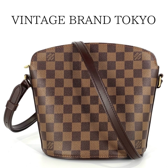 LOUIS VUITTON ルイヴィトン ショルダーバッグ ダミエ ドルーオ スペシャルオーダー ショルダーバッグ 肩掛け 斜め掛け ブラウン 茶 鞄 かばん N51290    ゴールド金具 レディース 人気 美品【品】