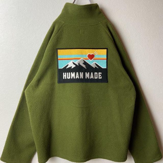 ブルゾン 【カラーリング抜群◎】HUMAN MADEフリースジャケット古着ビッグ刺繍ロゴ ブルゾン 【カラーリング抜群◎】HUMAN MADEフリースジャケット古着ビッグ刺繍ロゴ