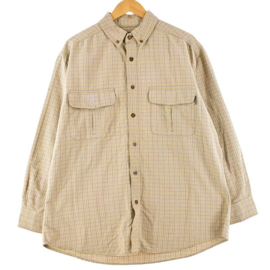 WOOLRICH ウールリッチ BDチェックシャツ ネルシャツ 緑茶系