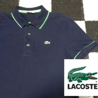 ラコステ(LACOSTE)の最終価格【ラコステ】半袖鹿の子ポロシャツ3濃紺LACOSTE(ポロシャツ)