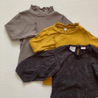 ザラキッズ(ZARA KIDS)の女の子薄手長袖トップス3点セット◯80cm(シャツ/カットソー)