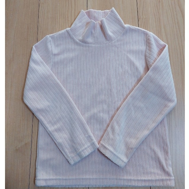 UNIQLO(ユニクロ)のKIDS ストレッチフリースリブハイネックT（長袖） キッズ/ベビー/マタニティのキッズ服女の子用(90cm~)(Tシャツ/カットソー)の商品写真
