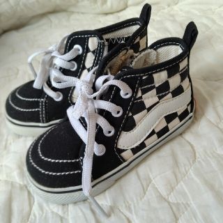 ヴァンズ(VANS)のキッズ ヴァンズ スケートハイ　ハイカット　14cm　白黒　キッズ　スニーカー(スニーカー)