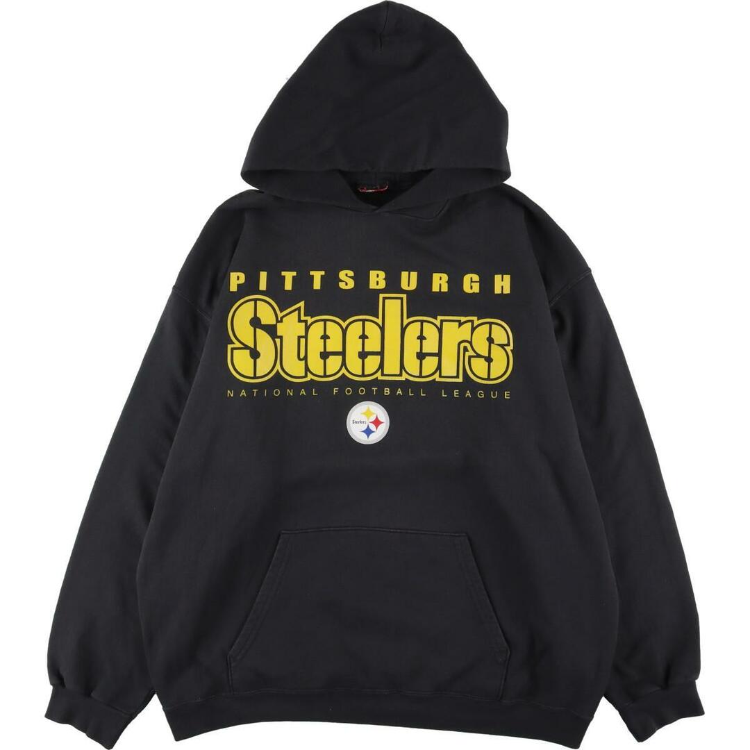 NFL PITTSBURGH STEELERS ピッツバーグスティーラーズ スウェットプルオーバーパーカー メンズL /eaa266969