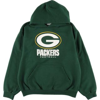 古着 ジャージーズ Jerzees NFL GREEN BAY PACKERS グリーンベイパッカーズ スウェットプルオーバーパーカー メンズL  /eaa266971