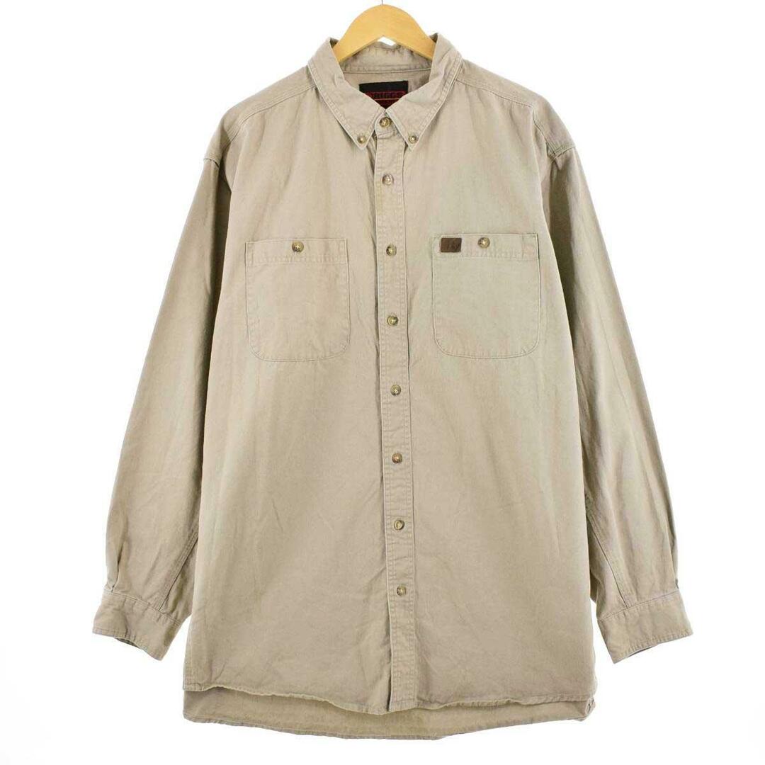 Wrangler(ラングラー)の古着 ラングラー Wrangler RIGGS WORK WEAR 長袖 ボタンダウンシャツ メンズXXL /eaa283402 メンズのトップス(シャツ)の商品写真