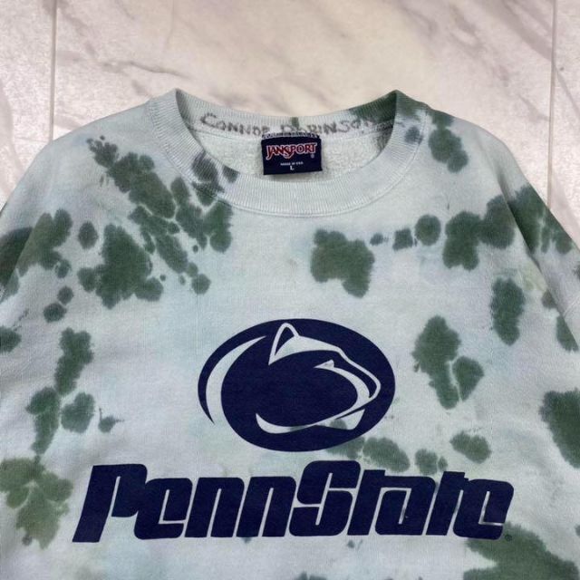 ビンテージカレッジスウェット 90s タイダイ PENN ミントグリーン