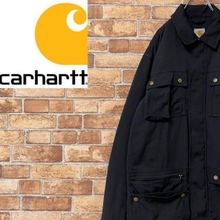 カーハート(carhartt)のカーハート　中綿　ジップアップ　ワークジャケット　マルチポケット　黒　S(ブルゾン)