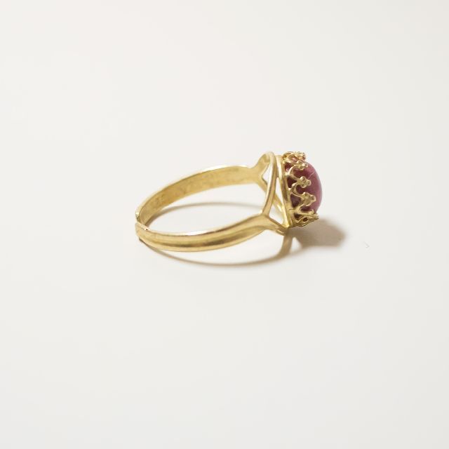 チューライト クラウン デザイン リング フリーサイズ 指輪 真鍮 ゴールド ハンドメイドのアクセサリー(リング)の商品写真