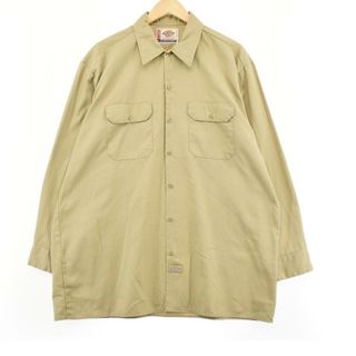 ディッキーズ(Dickies)の古着 ディッキーズ Dickies 長袖 ワークシャツ メンズXL /eaa287496(シャツ)