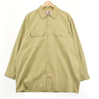 ディッキーズ Dickies 長袖 ワークシャツ メンズL /eaa287717