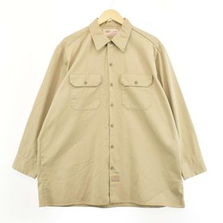 ディッキーズ(Dickies)の古着 ディッキーズ Dickies 長袖 ワークシャツ メンズXL /eaa287424(シャツ)