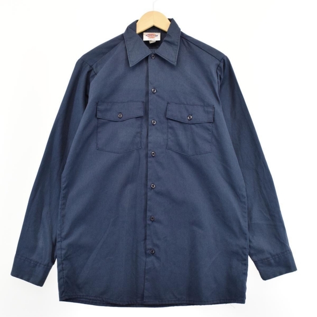 ディッキーズ Dickies 長袖 ワークシャツ USA製 メンズL /eaa287493