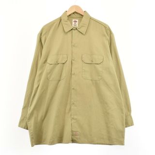 ディッキーズ(Dickies)の古着 ディッキーズ Dickies 長袖 ワークシャツ メンズXL /eaa287720(シャツ)