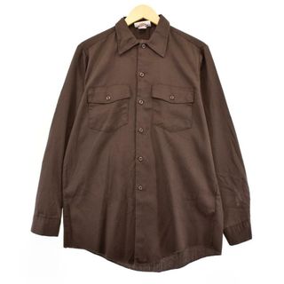 ディッキーズ(Dickies)の古着 ディッキーズ Dickies 長袖 ワークシャツ メンズM /eaa287721(シャツ)