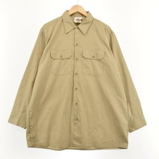 ディッキーズ(Dickies)の古着 ディッキーズ Dickies 長袖 ワークシャツ メンズM /eaa287705(シャツ)