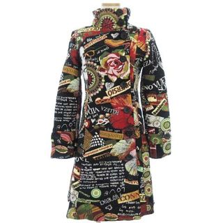 デシグアル(DESIGUAL)のデシグアル ジャガードコート スタンドカラー ゴブラン織り 総柄 36(その他)