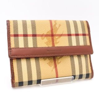 バーバリー(BURBERRY)の《希少》BURBERRY 折財布 ノバチェック シャドーホース Wホック(財布)