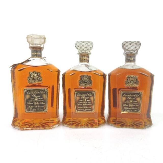 未開封★Canadian Club【カナディアンクラブ】 12年 クラシック 3本セット 1000/1140ml 箱なし