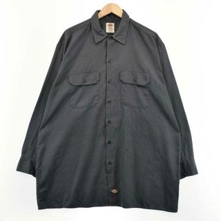 ディッキーズ(Dickies)の古着 ディッキーズ Dickies 長袖 ワークシャツ メンズXL /eaa287622(シャツ)