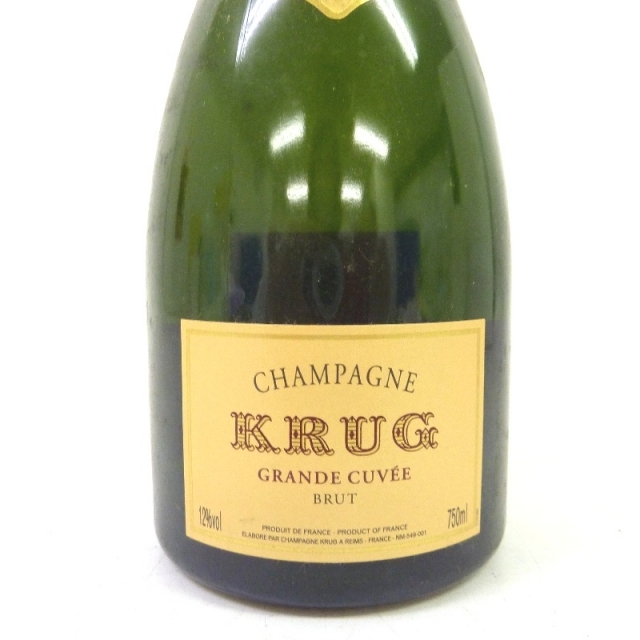 Krug(クリュッグ)の未開封★KRUG【クリュッグ】 グランキュベ ブリュット 750ml 箱なし【中古】 食品/飲料/酒の酒(シャンパン/スパークリングワイン)の商品写真