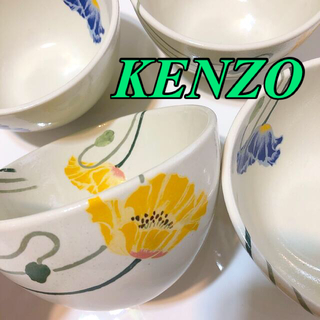 ケンゾー(KENZO)のKENZO✿レアな丼✿ポピー柄✿4個セット✿どんぶり✿ボウル(食器)
