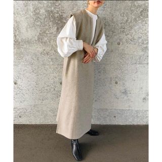 トゥデイフル(TODAYFUL)のセレクトモカ　by son 2022 AW キーネックロングベストワンピース(ロングワンピース/マキシワンピース)