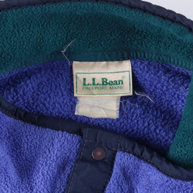 80年代 エルエルビーン L.L.Bean ツートンカラー ハーフスナップ フリースプルオーバー メンズM ヴィンテージ /eaa287426 2