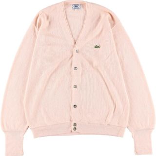 ラコステ(LACOSTE)の古着 70～80年代 ラコステ LACOSTE IZOD アクリルニットカーディガン USA製 メンズL ヴィンテージ /eaa284432(カーディガン)