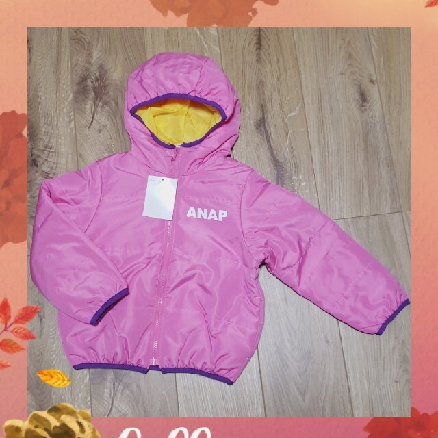 ANAP Kids(アナップキッズ)のANAP kids𖤐中綿入り𖤐ライトアウター𖤐110cm𖤐新品未使用 キッズ/ベビー/マタニティのキッズ服女の子用(90cm~)(ジャケット/上着)の商品写真