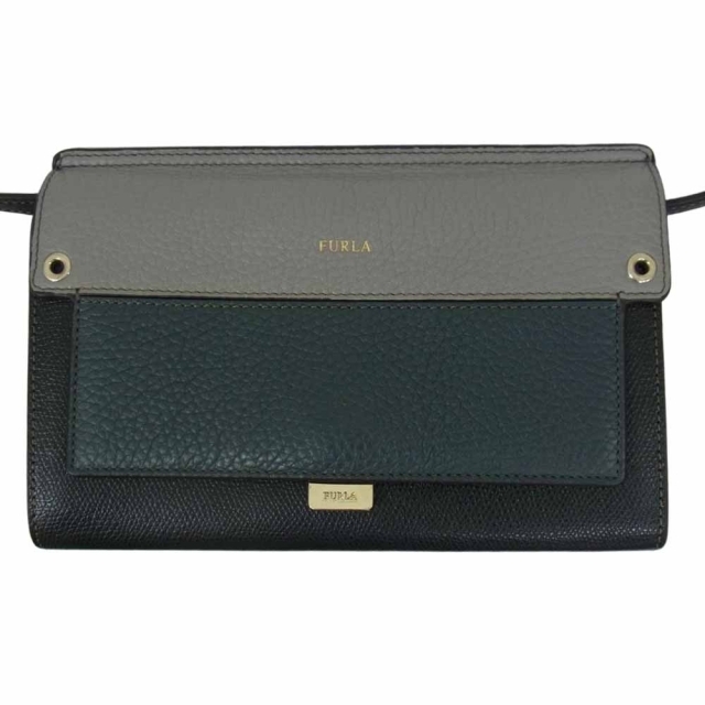 Furla(フルラ)のFurla フルラ ショルダーバッグ 984345 ライク 2way ショルダーバッグ ブラック系 ブルー系【中古】 レディースのバッグ(メッセンジャーバッグ)の商品写真