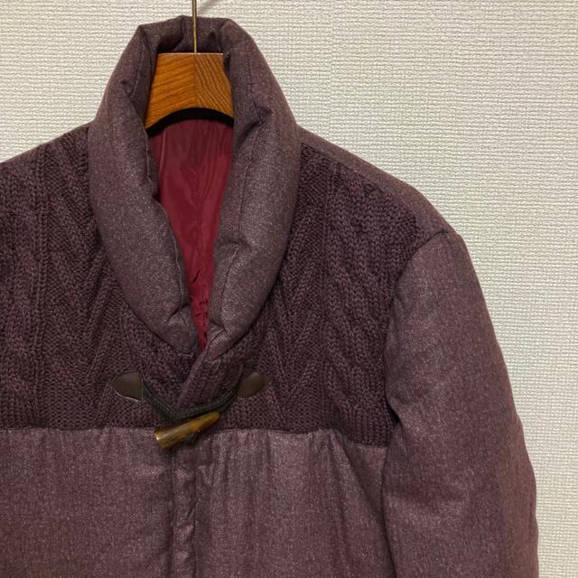 美品■TENORAS ティノラス■ダウンジャケット ケーブルニットヨーク切替 M 美品■TENORAS ティノラス■ダウンジャケット ケーブルニットヨーク切替 M