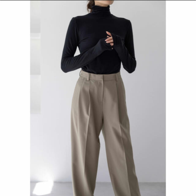 6 (ROKU)(ロク)の新品　未使用　na.e Sheer Turtleneck T ブラック　M レディースのトップス(カットソー(長袖/七分))の商品写真